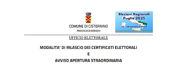 Modalità di rilascio dei certificati elettorali e avviso apertura straordinaria