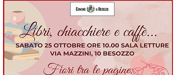 Libri chiacchiere e caffè: Fiori tra le pagine: creazione di un segnalibro all'uncinetto - sabato 25 ottobre ore 10.00 in sala letture