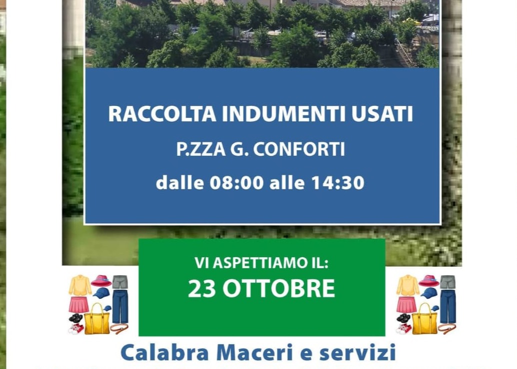 RACCOLTA INDUMENTI USATI 23.10.2025