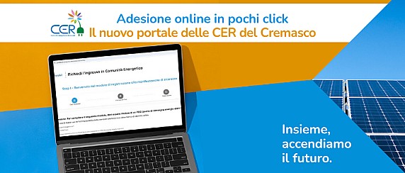 Comunità Energetiche: online il nuovo portale delle CER del Cremasco