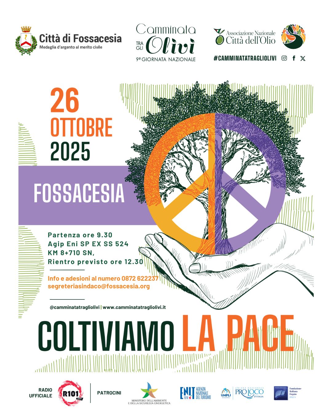 Locandina per la Camminata degli Olivi
