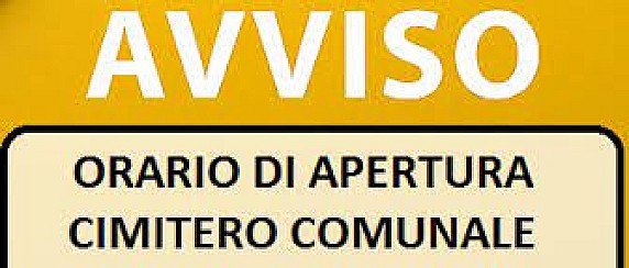 Orari di apertura straordinaria del Cimitero comunale per le festività di Ognissanti e della Commemorazione dei defunti