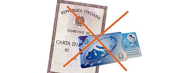 DISMISSIONE CARTE IDENTITA' CARTACEE