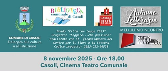 L'Autunno Letterario torna con il suo quarto ed ultimo incontro