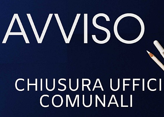 5 NOVEMBRE CHIUSURA UFFICI COMUNALI PER FORMAZIONE