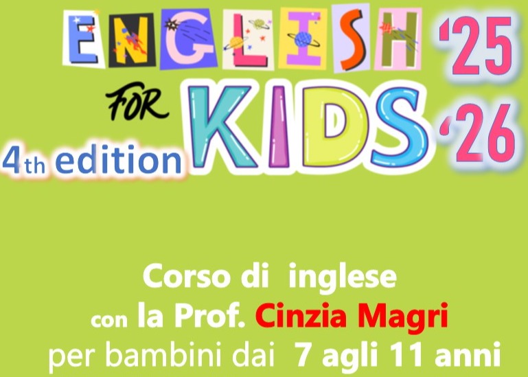 COSRSO DI INGLESE PER BAMBINI DA 7 A 11 ANNI