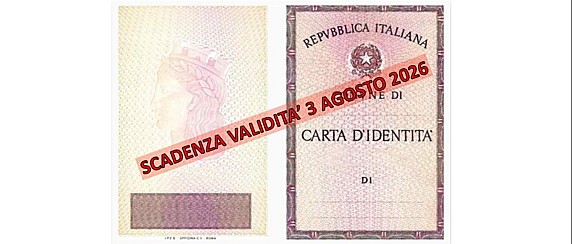 Avviso di scadenza delle carte di identità cartacee