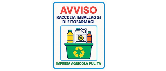 Avviso raccolta imballaggi di fitofarmaci "Impresa agricola pulita"