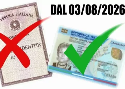 AVVISO AI CITTADINI. ABOLIZIONE DELLA CARTA DI IDENTITA' CARTACEA DAL 03/08/2026