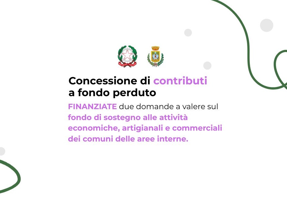 Assegnazioni contributi a fondo perduto - Fondo Sostegno Comuni Aree Interne