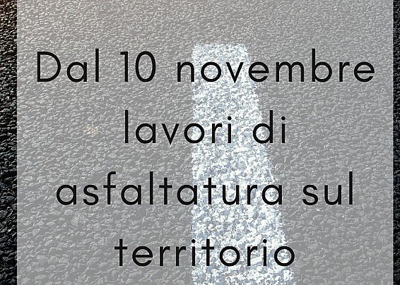 Lavori di asfaltatura sul territorio