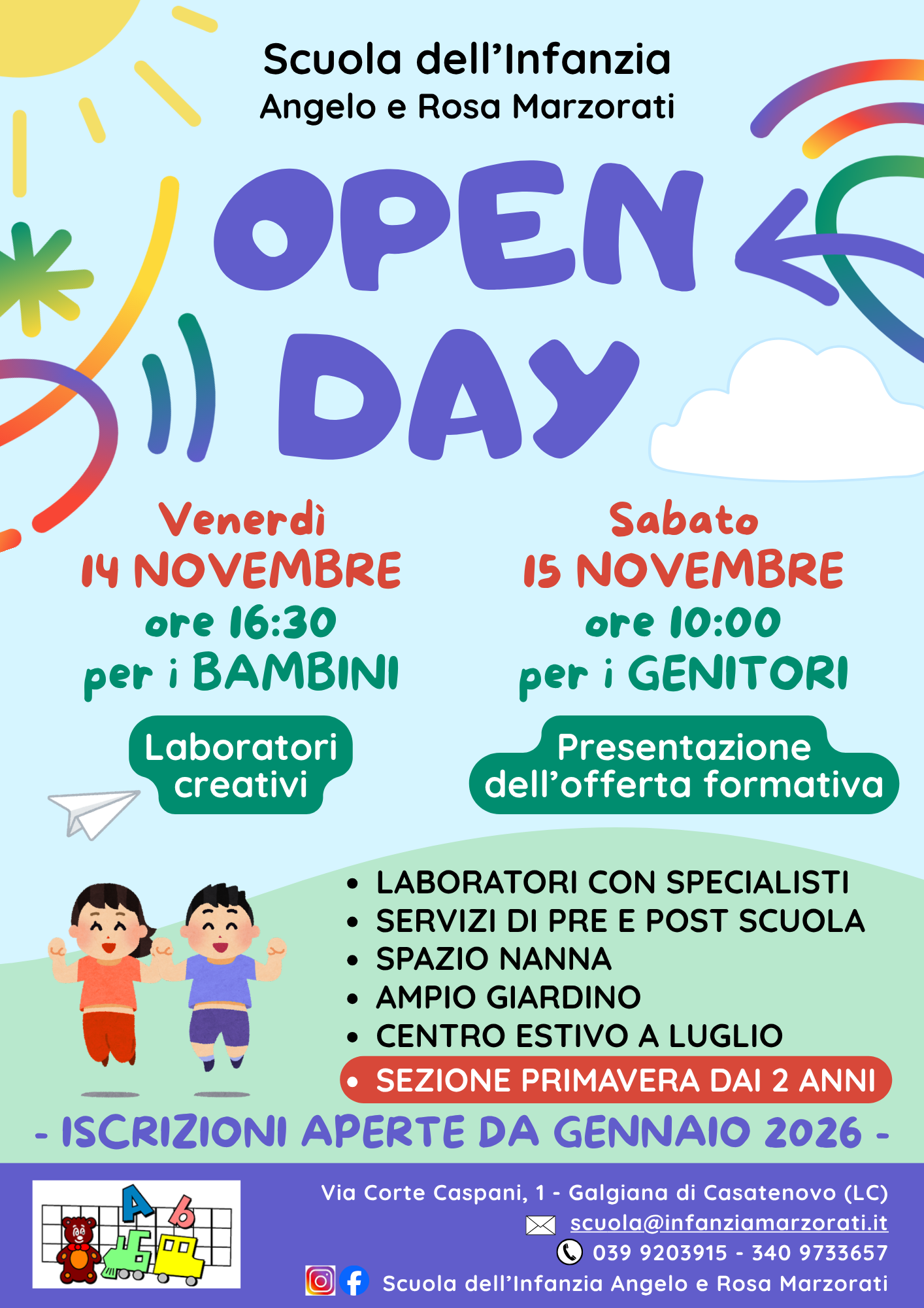 Open Day 2025 Infanzia Marzorati