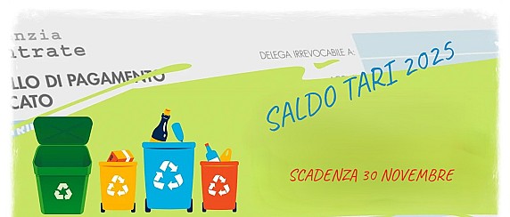 Saldo TARI (tassa sui rifiuti) 2025