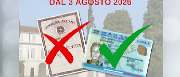 Cessazione validità della carta d’identità cartacea a partire dal 03 agosto 2026