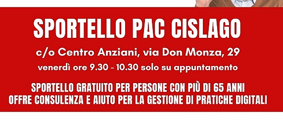 Sportello PAC – Cislago nuova apertura.