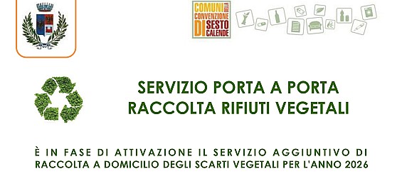RACCOLTA DEL VERDE PORTA A PORTA ANNUALITA’ 2026
