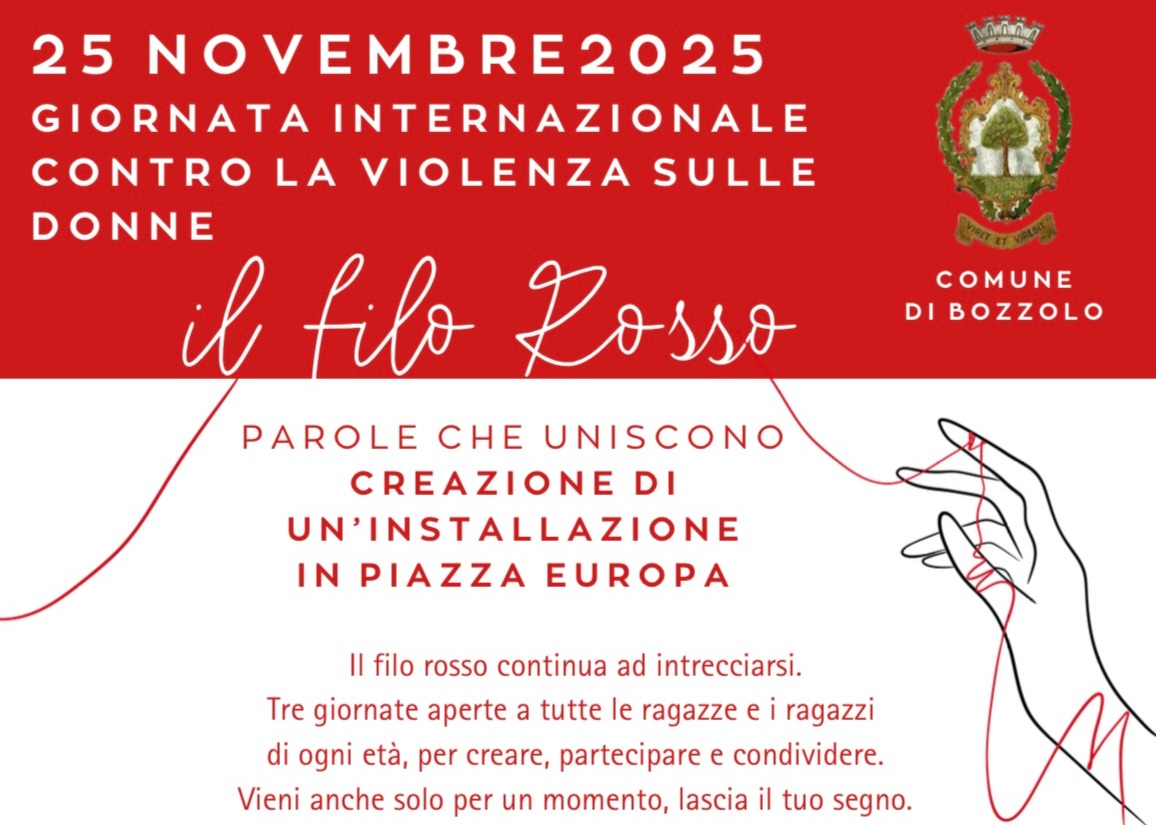 Bozzolo, un “filo rosso” per unire la comunità nella Giornata Internazionale contro la Violenza sulle Donne