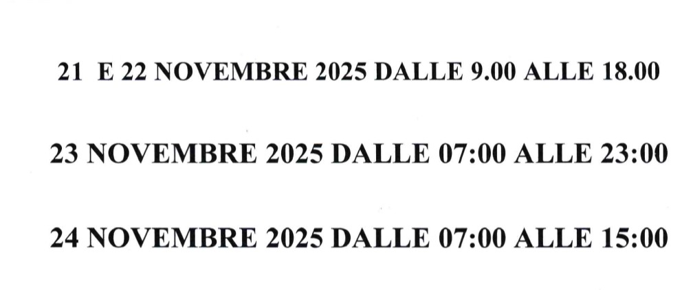 Orari apertura Ufficio Elettorale