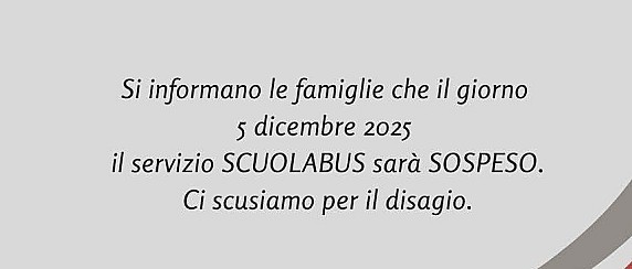 Sospensione servizio trasporto scolastico