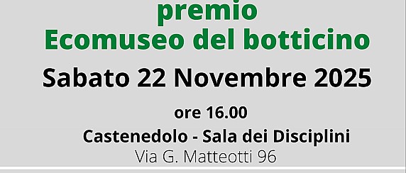 ecomuseo del botticino: premiare il talento