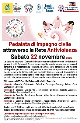 volantino pedalata con itinerari 2025