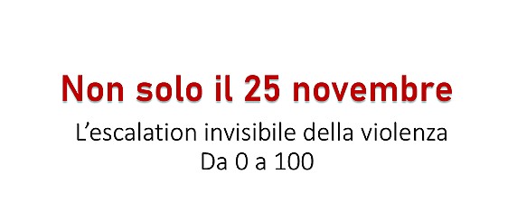 Non solo il 25 novembre - l'escalation invisibile della violenza, da 0 a 100