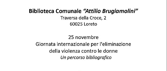 25 Novembre 2025 - Giornata Contro la Violenza sulle Donne - Percorso Bibliografico