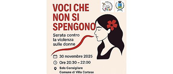 VOCI CHE NON SI SPENGONO - Serata contro la violenza sulle donne
