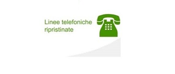 Avviso – RIATTIVAZIONE LINEE TELEFONICHE