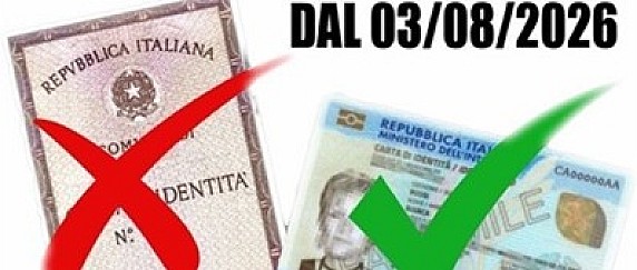 AVVISO IMPORTANTE: Cessazione della validità della Carta d'Identità cartacea al 3 Agosto 2026