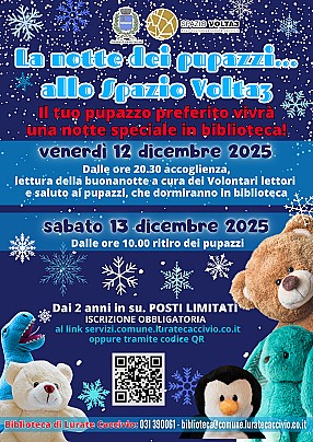 notte pupazzi dicembre 2025