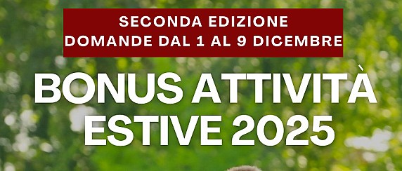 Seconda edizione Bonus attività estive