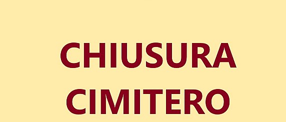 5 DICEMBRE 2025 DALLE ORE 08:30 - 11:45 CHIUSURA STRAORDINARIA CIMITERO VIA VISMARA