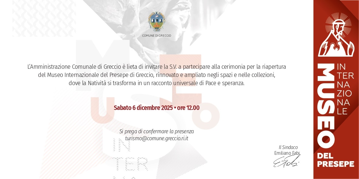 invito riapertura museo del presepe