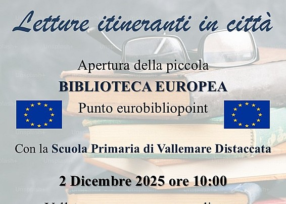 Letture itineranti in città - 2 dicembre ore 10:00 mediateca Mira Cancelli di Vallemare