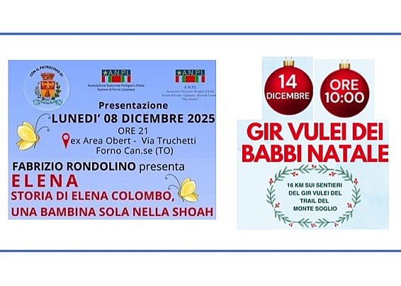 Eventi paesi vicini: Forno,                                                                                                                  Dicembre 2025