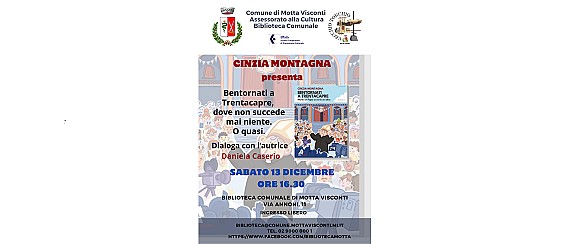 "Bentornati a Trentacapre": incontro con Cinzia Montagna