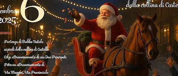 La discesa di Babbo Natale dalla collina di Castello