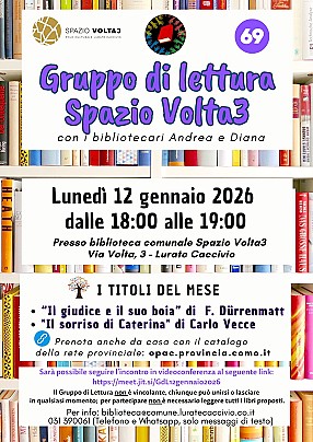 Gruppo di lettura 12 gennaio 2026