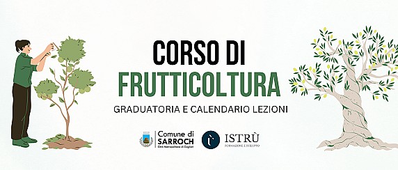 Corso di frutticoltura: pubblicazione graduatoria e calendario delle lezioni