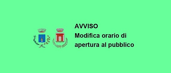 Variazione apertura Ufficio Anagrafe