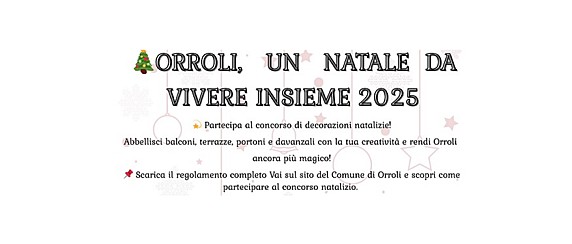 Orroli, un Natale da vivere insieme