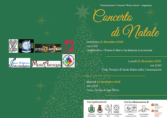 1. FRONTE - Programma di sala Concerto di Natale 2025