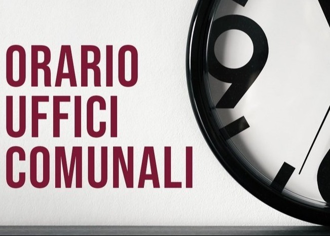 Avviso orari uffici comunali
