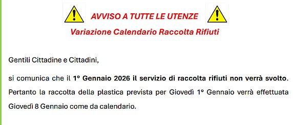 AVVISO A TUTTE LE UTENZE