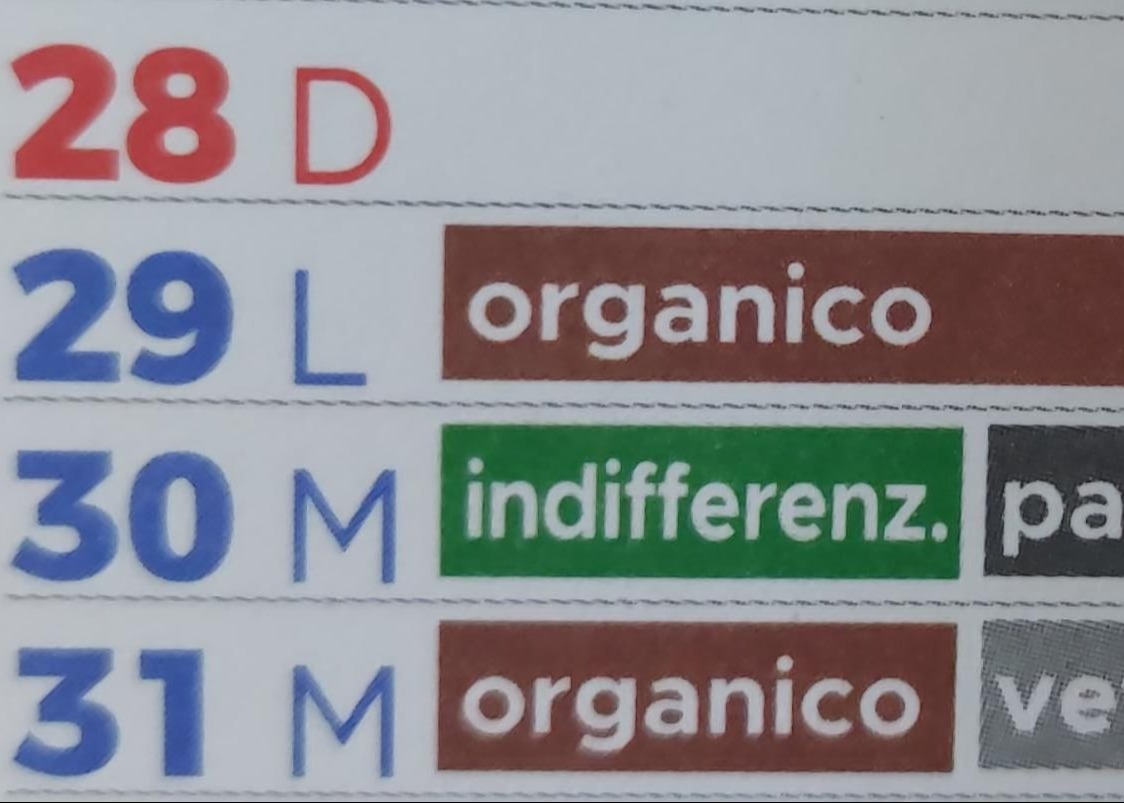 AVVISO IMPORTANTE - raccolta differenziata di fine anno varia rispetto alle settimane tipo dell'intero anno come da calendario 2025 già distribuito - si allega dettaglio