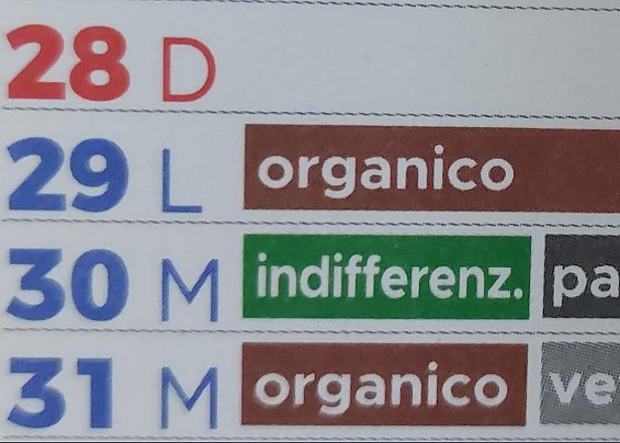AVVISO IMPORTANTE - raccolta differenziata di fine anno varia rispetto alle settimane tipo dell'intero anno come da calendario 2025 già distribuito - si allega dettaglio