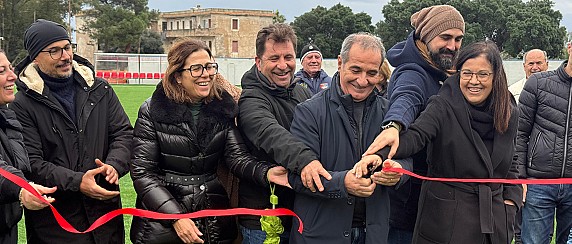 Stadio comunale “Mario Tiddia”: inaugurato il nuovo campo in erba sintetica