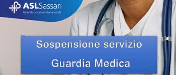Sospensione del servizio di Guardia Medica