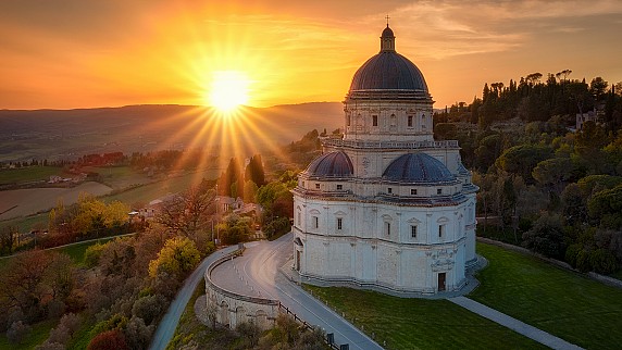 tempio consolazione todi tramonto